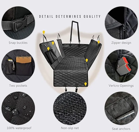 Mesh Window Dog Car Seat Cover
